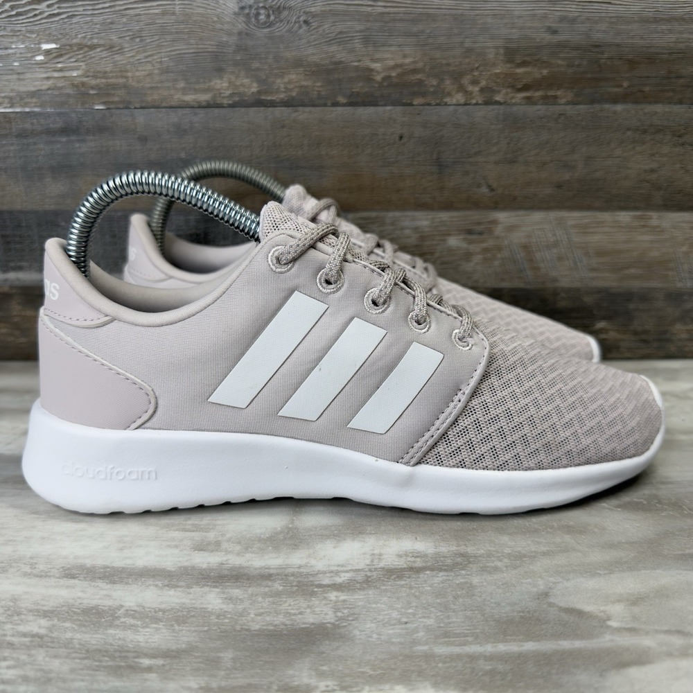 Adidas Women's Cloudfoam QT‎ Racer Running Shoes Size 6.5 Light Pink B43758 New